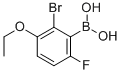 结构式 CAS# 849052-19-3, B-(2-溴-3-乙氧基-6-氟苯基)-硼酸