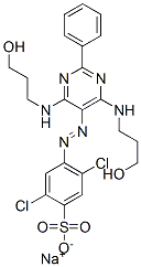 CAS#: 84962-52-7， Sodium 4-[[4,6-Bis[(3-Hydroxypropyl)Amino]-2-Phenyl-5-Pyrimidyl]Azo]-2,5-Dichlorobenzenesulphonate