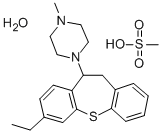 CAS 登录号:84964-85-2, 3-乙基-11-(4-甲基哌嗪并)-10,11-二氢二苯并(b,f)硫杂卓甲烷磺酸盐半水合物