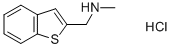 structure of CAS# 849776-43-8, N-Methyl-Benzo[b]thiophene-2-methanamine hydrochloride;N-(1-BENZOTHIEN-2-YLMETHYL)-N-METHYLAMINE HYDROCHLORIDE;BENZO[B]THIOPHEN-2-YLMETHYL-METHYL-AMINE HYDROCHLORIDE;BENZO[B]THIOPHEN-2-YLMETHYL-METHYL-AMMONIUM CHLORIDE