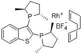 CAS#: 849920-73-6， 2,3-Bis[(2S,5S)-2,5-dimethylphospholano]benzo[b]thiophene cyclooctadiene rhodium(I) tetrafluoroborate complex