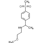 结构式 CAS# 849924-92-1, N-(2-甲氧基乙基)-1-[4-(甲基磺酰基)苯基]乙胺