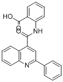 structure of CAS# 85-78-9, 2-[(2-Phenyl-Quinoline-4-Carbonyl)-Amino]-Benzoic Acid;2-[[Oxo-(2-Phenyl-4-Quinolyl)Methyl]Amino]Benzoate;2-[(2-Phenylquinolin-4-Yl)Carbonylamino]Benzoate;Zinc03135966
