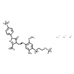 CAS#: 85005-98-7， Hydrogen sodium 4-[(2-methoxy-5-methyl-4-{[2-(sulfonatooxy)ethyl]sulfonyl}phenyl)diazenyl]-5-oxo-1-(4-sulfonatophenyl)-4,5-dihydro-1H-pyrazole-3-carboxylate (1:2:1)
