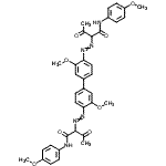 CAS#: 85030-59-7， 2,2'-[(3,3'-Dimethoxy-4,4'-biphenyldiyl)di-2,1-diazenediyl]bis[N-(4-methoxyphenyl)-3-oxobutanamide]