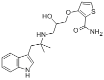CAS#: 85032-56-0， 3-(2-Hydroxy-3-((2-(1H-Indol-3-Yl)-1,1-Dimethylethyl)Amino)Propoxy)-2-Thiophenecarboxamide