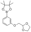 structure of CAS# 850411-08-4, 3-[1,3]Dioxolan-2-ylmethoxyphenylboronic acid, pinacol ester;Fs000531