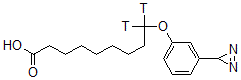 CAS#: 85045-34-7， 9-[3-(3H-diazirin-3-yl)phenoxy]-9,9-ditritioNonanoic Acid