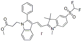 CAS#: 85050-04-0， 5-[(Difluoromethyl)Sulphonyl]-2-[2-[1-(3-Methoxy-3-Oxopropyl)-2-Phenyl-1H-Indol-3-Yl]Vinyl]-1,3,3-Trimethyl-3H-Indolium Iodide