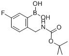 结构式 CAS# 850568-43-3, (2-叔丁氧羰基-氨基甲基-5-氟苯基)硼酸