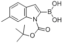 结构式 CAS# 850568-51-3, 1-叔丁氧羰基-6-甲基吲哚-2-硼酸