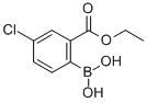 structure of CAS# 850568-61-5, (4-Chloro-2-Ethoxycarbonyl)Benzeneboronic Acid;4-Chloro-2-(Ethoxycarbonyl)Benzeneboronic Acid 95%;(4-CHLORO-2-ETHOXYCARBONYL)BENZENEBORONIC ACID;(4-CHLORO-2-ETHOXYCARBONYLPHENYL)BORONIC ACID