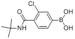 结构式 CAS# 850589-46-7, 3-氯-4-(N-叔丁基氨基甲酰)苯硼酸