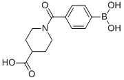 结构式 CAS# 850593-02-1, 1-(4-硼酸基苯甲酰基)哌啶-4-羧酸