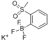 structure of CAS# 850623-65-3, Potassium (2-Methylsulfonylphenyl)Trifluoroborate;POTASSIUM (2-METHYSULPHONYLPHENYL)TRIFLUOROBORATE;POTASSIUM (2-METHYLSULFONYLPHENYL)TRIFLUOROBORATE;POTASSIUM (2-METHYSULFONYLPHENYL)TRIFLUOROBORATE