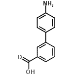 structure of CAS# 85096-04-4, 4'-Amino-3-biphenylcarboxylic acid;3-(4-aminophenyl)benzoic acid;4'-amino-1,1'-biphenyl-3-carboxylic acid;4'-aminobiphenyl-3-carboxylic acid