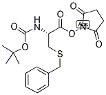 结构式 CAS# 85097-54-7, 叔丁氧羰基-(S-苄基)半胱氨酰-琥珀酰亚胺