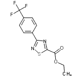 CAS#: 851224-80-1， ethyl 3-[4-(trifluoromethyl)phenyl]-1,2,4-thiadiazole-5-carboxylate