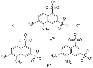 CAS#: 85187-44-6， Ferric tripotassium 5,6-diaminonaphthalene-1,3-disulfonate