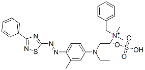 CAS#: 85187-93-5， Benzyl[2-[Ethyl[4-[(3-Phenyl-1,2,4-Thiadiazol-5-Yl)Azo]-M-Tolyl]Amino]Ethyl]Dimethylammonium Hydrogen Sulphate