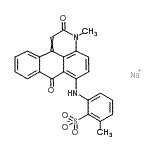 CAS#: 85188-28-9， Sodium 2-methyl-6-[(3-methyl-2,7-dioxo-2,7-dihydro-3H-naphtho[1,2,3-de]quinolin-6-yl)amino]benzenesulfonate