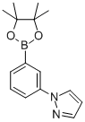 structure of CAS# 852227-94-2, 3-(1H-Pyrazol-1-yl)benzeneboronic acid, pinacol ester;1-[3-(4,4,5,5-TETRAMETHYL-1,3,2-DIOXABOROLAN-2-YL)PHENYL]-1H-PYRAZOLE;1-[3-(4,4,5,5-Tetramethyl-1,2,3-Dioxaborolan-2-Yl)Phenyl]-1H-Pyrazole;3-(1H-Pyrazol-1-Yl)Benzeneboronic Acid, Pinacol Ester