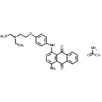 CAS#: 85283-85-8， 1-Amino-4-({4-[2-(diethylamino)ethoxy]phenyl}amino)-9,10-anthraquinone acetate (1:1)