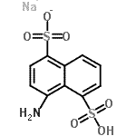 结构式 CAS# 85328-80-9, 钠8-氨基-5-磺基-1-萘磺酸酯