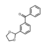 structure of CAS# 85366-46-7, [3-(1,3-Dioxolan-2-yl)phenyl](phenyl)methanone;3-(1,3-Dioxolan-2-yl)benzophenone