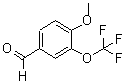 structure of CAS# 853771-90-1, 4-Methoxy-3-(Trifluoromethoxy)Benzaldehyde;4-METHOXY-3-(TRIFLUOROMETHOXY)BENZALDEHYDE