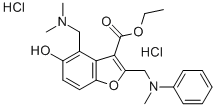 CAS#: 85388-74-5， 4-((Dimethylamino)Methyl)-5-Hydroxy-2-((N - Methylanilino)Methyl)-3-Benzofurancarboxylic Acid Ethyl Ester Dihydrochloride
