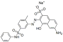 CAS 登录号：85409-53-6， 6-氨基-3-[[5-苯胺基磺酰基-2-甲基苯基]偶氮]-4-羟基萘-2-磺酸钠