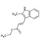 结构式 CAS# 854694-25-0, 乙基(2E)-3-(2-甲基-1H-吲哚-3-基)丙烯酸酯