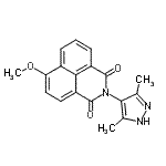 CAS#: 85480-81-5， 2-(3,5-Dimethyl-1H-pyrazol-4-yl)-6-methoxy-1H-benzo[de]isoquinoline-1,3(2H)-dione