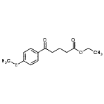 structure of CAS# 854859-01-1, Ethyl 5-[4-(methylsulfanyl)phenyl]-5-oxopentanoate;ethyl 5-oxo-5-(4-thiomethylphenyl)valerate