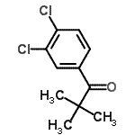 structure of CAS# 854891-91-1, 1-(3,4-dichlorophenyl)-2,2-dimethyl-propan-1-one;3',4'-Dichloro-2,2-dimethylpropiophenone