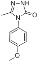 structure of CAS# 85562-69-2, 4-(4-Methoxyphenyl)-5-Methyl-2,4-Dihydro-3H-1,2,4-Triazol-3-One;4-(4-METHOXYPHENYL)-5-METHYL-2,4-DIHYDRO-3H-1,2,4-TRIAZOL-3-ONE;2,4-Dihydro-4-(4-Methoxyphenyl)-5-Methyl-3H-1,2,4-Triazol-3-One