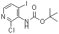 structure of CAS# 855784-39-3, (2-Chloro-4-Iodo-Pyridin-3-Yl)-Carbamic Acid Tert-Butyl Ester;(2-CHLORO-4-IODO-PYRIDIN-3-YL)-CARBAMIC ACID TERT-BUTYL ESTER;2-Chloro-4-Iodopyridin-3-Ylcarbamic Acid