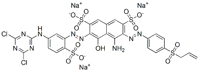 CAS 登录号：85586-77-2， 3-[[4-(烯丙基磺酰基)苯基]偶氮]-4-氨基-6-[[5-[(4,6-二氯-1,3,5-三嗪-2-基)氨基]-2-磺酸基苯基]偶氮]-5-羟基萘-2,7-二磺酸三钠