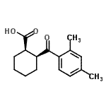 结构式 CAS# 85603-44-7, (1R,2S)-2-(2,4-二甲基苯甲酰)环己烷羧酸
