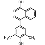 结构式 CAS# 85604-74-6, 2-(4-羟基-3,5-二甲基苯甲酰)苯甲酸