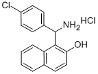 structure of CAS# 856209-29-5, 1-[Amino-(4-Chloro-Phenyl)-Methyl]-Naphthalen-2-Ol Hydrochloride;1-[AMINO-(4-CHLORO-PHENYL)-METHYL]-NAPHTHALEN-2-OL HYDROCHLORIDE