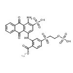 CAS#: 85631-81-8， Sodium 2-[(4-amino-9,10-dioxo-3-sulfo-9,10-dihydro-1-anthracenyl)amino]-4-{[2-(sulfooxy)ethyl]sulfonyl}benzoate