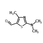 structure of CAS# 85656-49-1, 2-(Dimethylamino)-4-methyl-1,3-thiazole-5-carbaldehyde;2-(dimethylamino)-4-methylthiazole-5-carbaldehyde;2-dimethylamino-4-methylthiazole-5-carbaldehyde;MFCD08234570