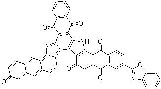 CAS#: 85702-66-5， 10-(1,3-Benzoxazol-2-yl)-6,13-dihydrodinaphtho[2,3-a:2',3'-i]naphtho[2',3':6,7]indolo[2,3-c]carbazole-5,7,12,14,19,24-hexone