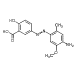 CAS#: 85720-86-1， 5-[(4-Amino-5-methoxy-2-methylphenyl)diazenyl]-2-hydroxybenzoic acid