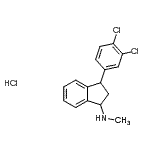 CAS#: 85721-00-2， 3-(3,4-Dichlorophenyl)-N-methyl-1-indanamine hydrochloride (1:1)