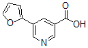 structure of CAS# 857283-84-2, 5-(2-Furanyl)-3-Pyridinecarboxylic Acid;5-(2-FURYL)NICOTINIC ACID 97%5-(2-FURYL)PYRIDINE-3-CARBOXYLIC ACID;5-(2-Furyl)Pyridine-3-Carboxylic Acid;5-(2-Furyl)Nicotinic Acid 97%