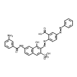 CAS 登录号：85750-23-8， 2-({7-[(3-氨基苯甲酰)氨基]-1-羟基-3-磺基-2-萘基}偶氮)-5-(苯基偶氮)苯甲酸