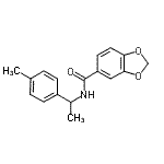CAS#: 858036-54-1， N-[1-(4-Methylphenyl)ethyl]-1,3-benzodioxole-5-carboxamide